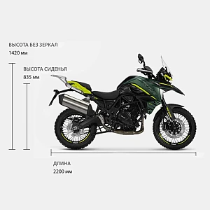 Мотоцикл Benelli TRK 702X (зеленый/черный)