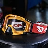 Очки кроссовые ROCKOT RM-375 прозрачная линза Anti-Scratch (сер/красн)